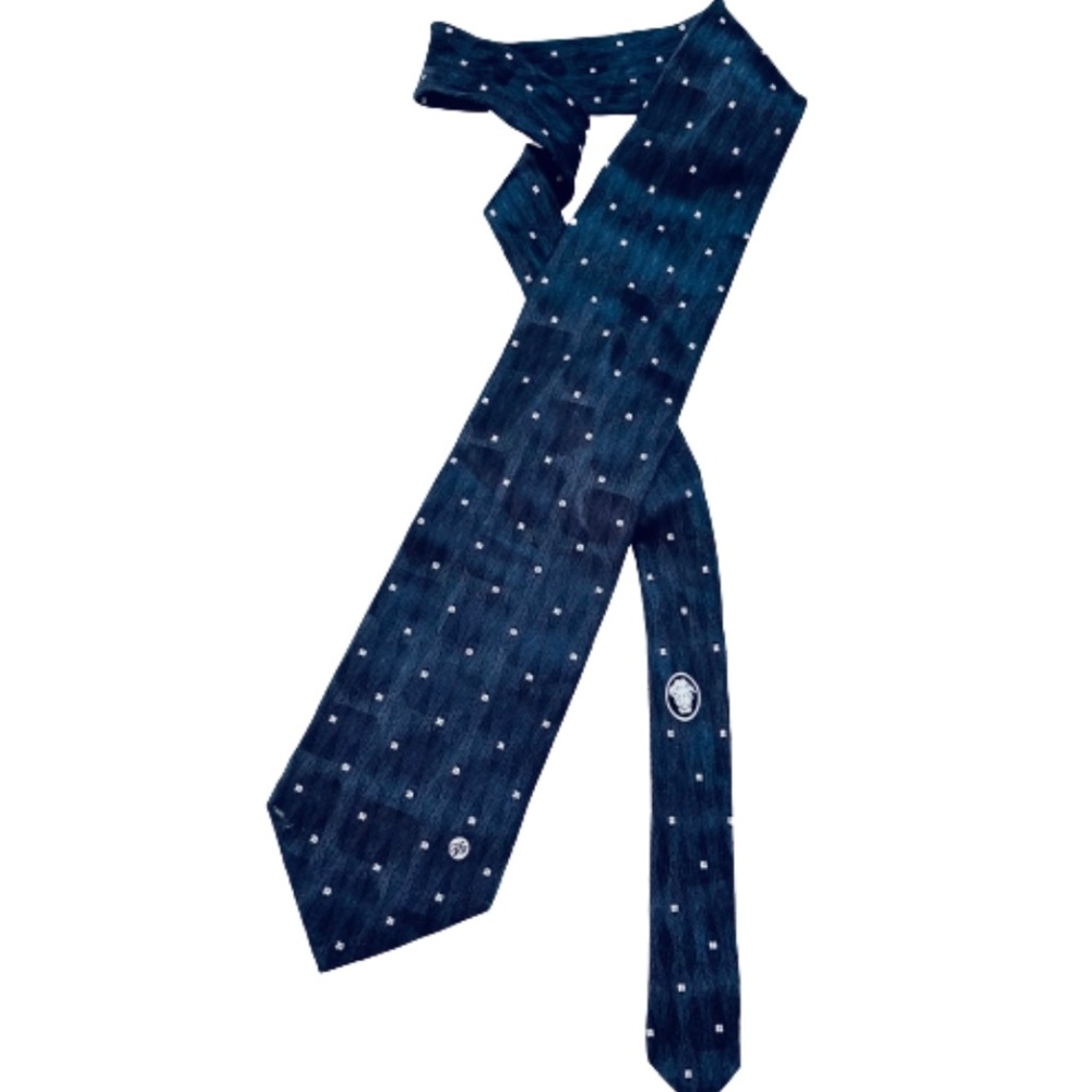 Gianni Versace Dot/Medusa 100% Silk Necktie Made in Italy
